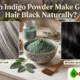 Indigo Powder makes grey hair black naturally